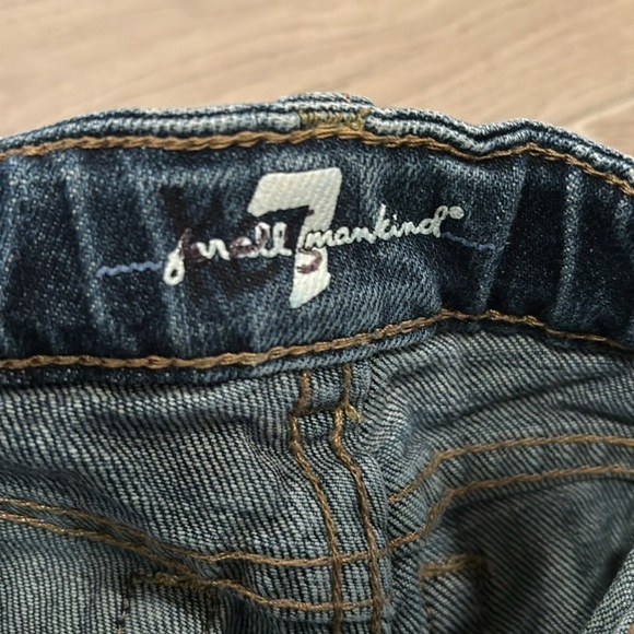 For All 7 Mankind Girls Blue Jean Shorts Size 6 - Picture 5 of 5